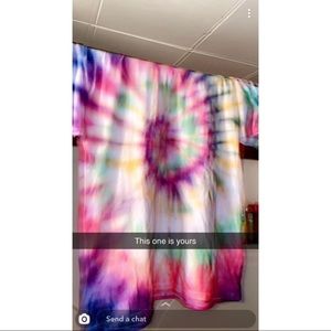 Swirl rainbow tie dye tee shirt